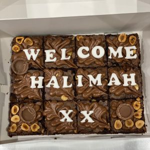 8' Personalised Brownie Slab with Choice of  1 Flavour